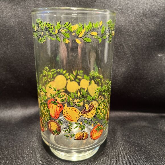 Set of 5 VTG Drinking Glass Bonne Sante / Spice of Life Libbey France Great Con. - Picture 4 of 10